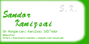 sandor kanizsai business card